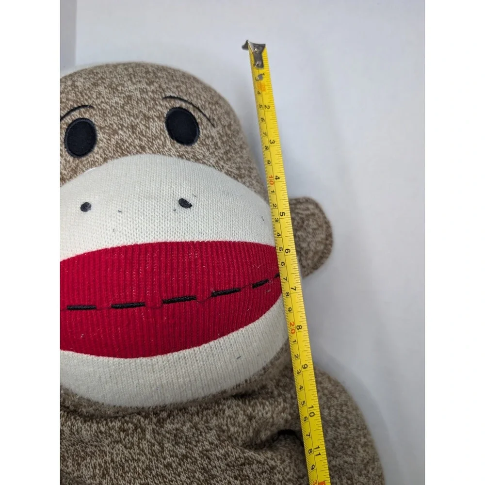 Sock Money Jumbo 25 In Seated  Position Stuffed Animal Brown Red Mouth Whitehand